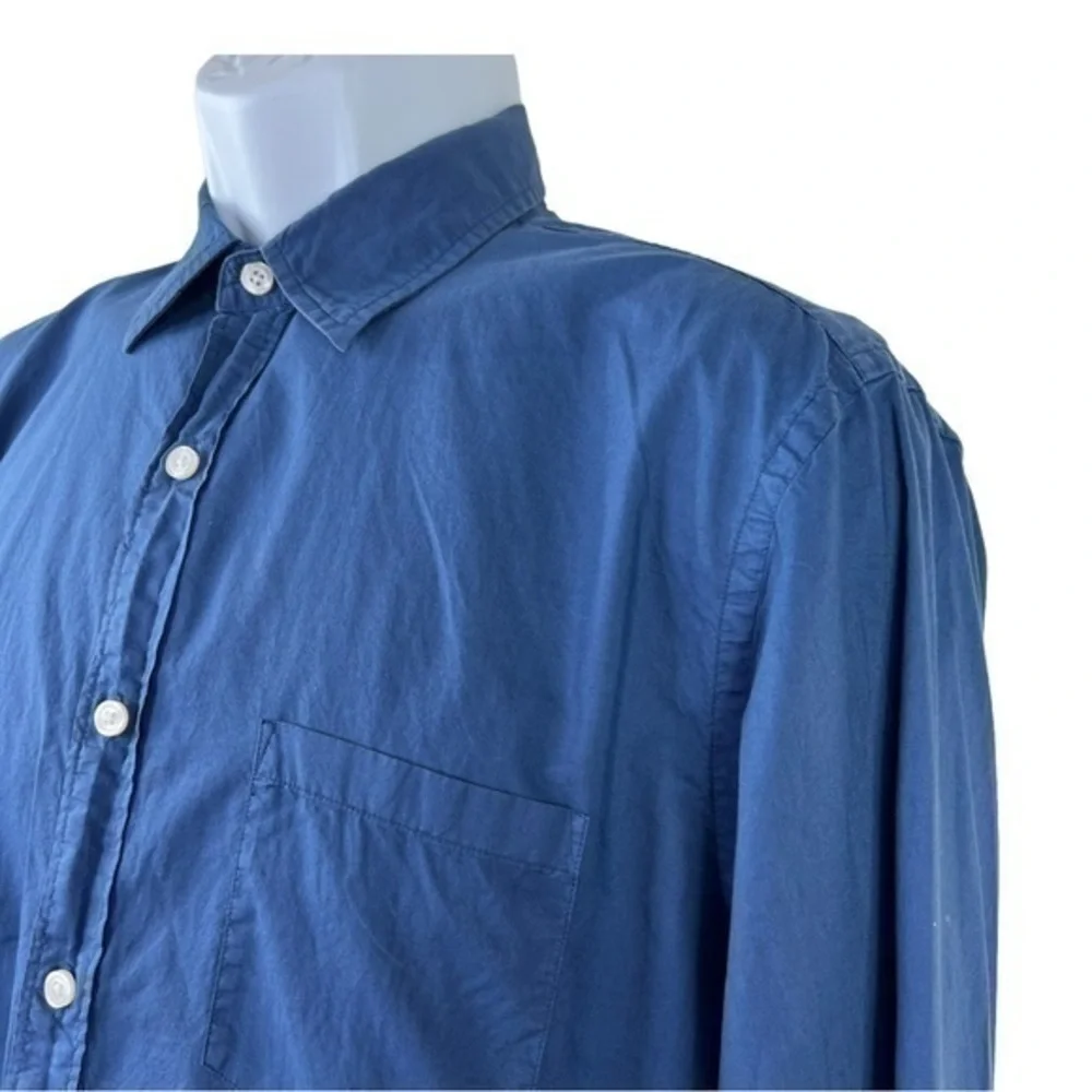 J.Crew Men Casual Shirt Buttons Down Blue Navy Sz M